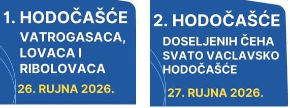 1. Hodočašće vatrogasaca, lovaca i ribolovaca 26. rujna 2026. - subota i /  2. Hodočašće doseljenih Čeha, "Svato Vaclavsko hodočašće" u nedjelju 27. rujna 2026.
